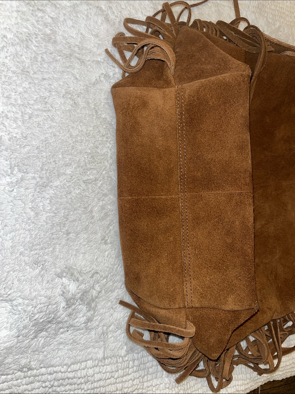 Haute Hippie Brown Suede Fringe Shoulder Bag - Picture 5 of 6